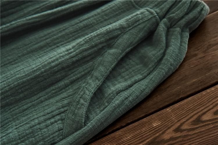 Vintage Pleated Linen Pants  | Zen Buddha Trends