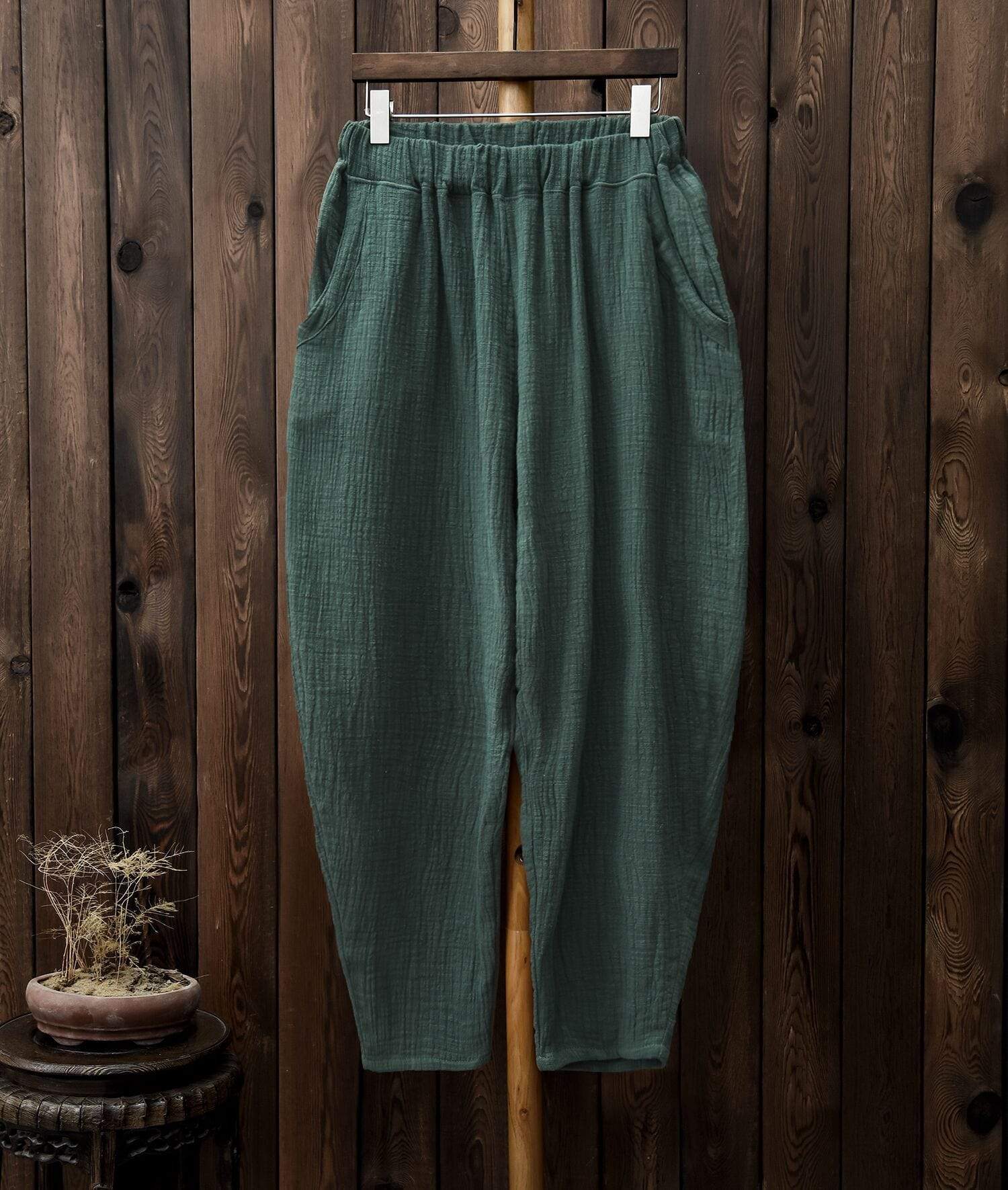 Vintage Pleated Linen Pants  | Zen Buddha Trends