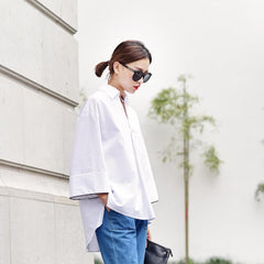 Low High Loose Cotton Shirt Buddha Trends