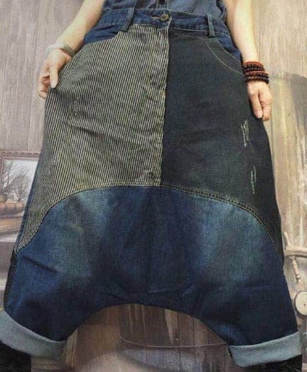 Street Style Baggy Denim Harem Pants Buddha Trends
