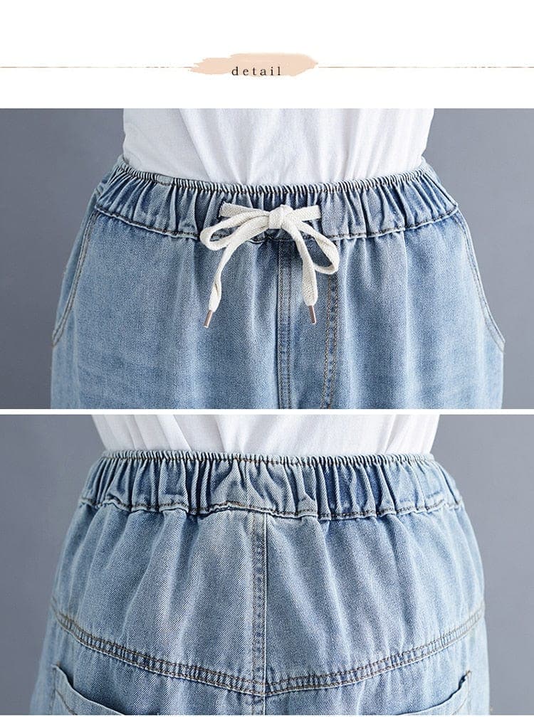 Vintage Cartoon Embroidered Boyfriend Jeans Buddha Trends