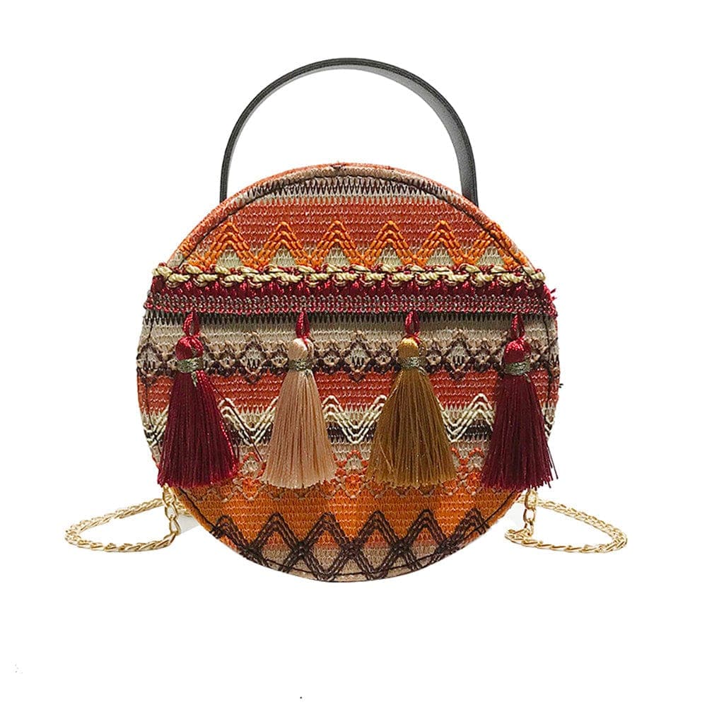 Round Rattan Hippie Bags Buddha Trends