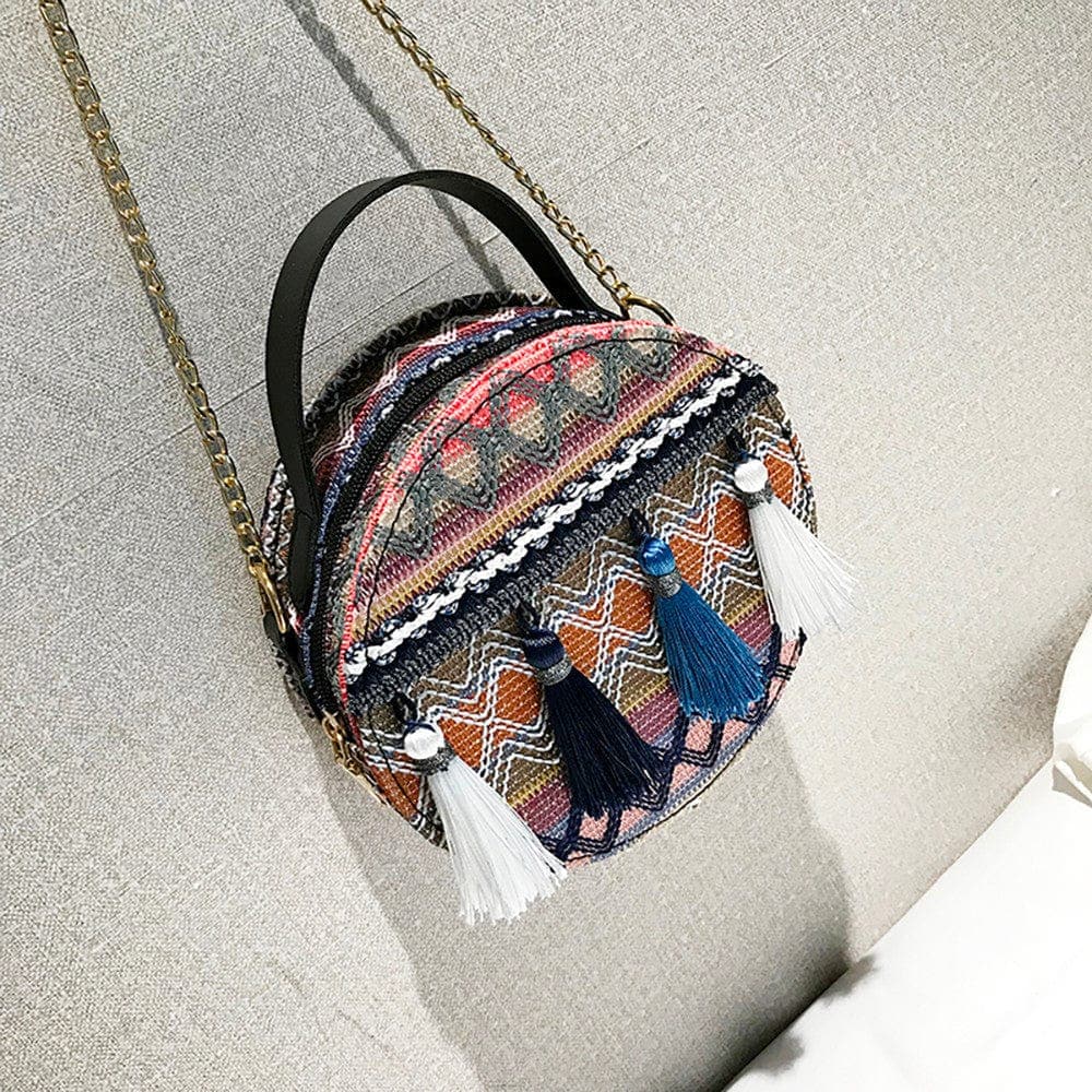 Round Rattan Hippie Bags Buddha Trends
