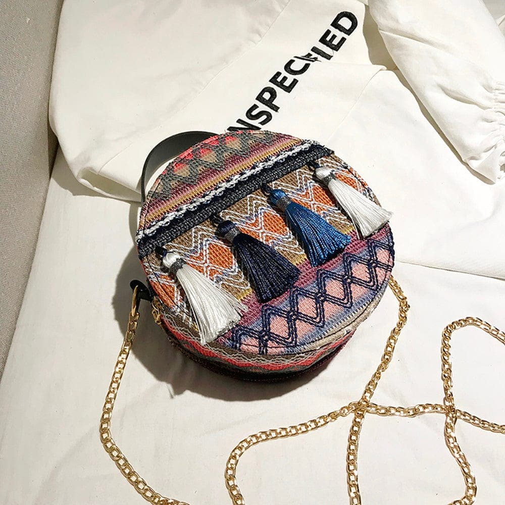 Round Rattan Hippie Bags Buddha Trends