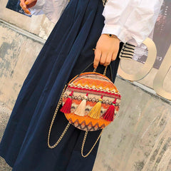 Round Rattan Hippie Bags Buddha Trends