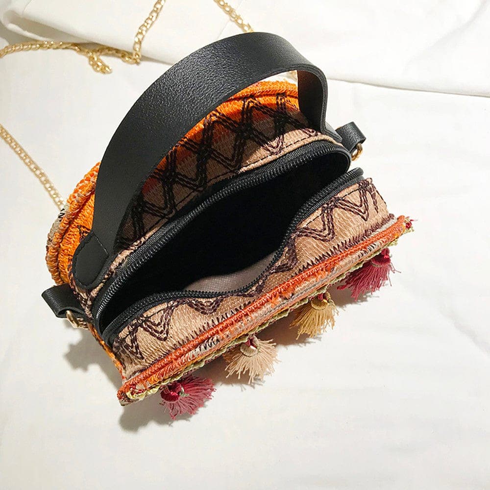 Round Rattan Hippie Bags Buddha Trends