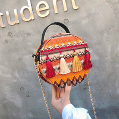 Round Rattan Hippie Bags Buddha Trends