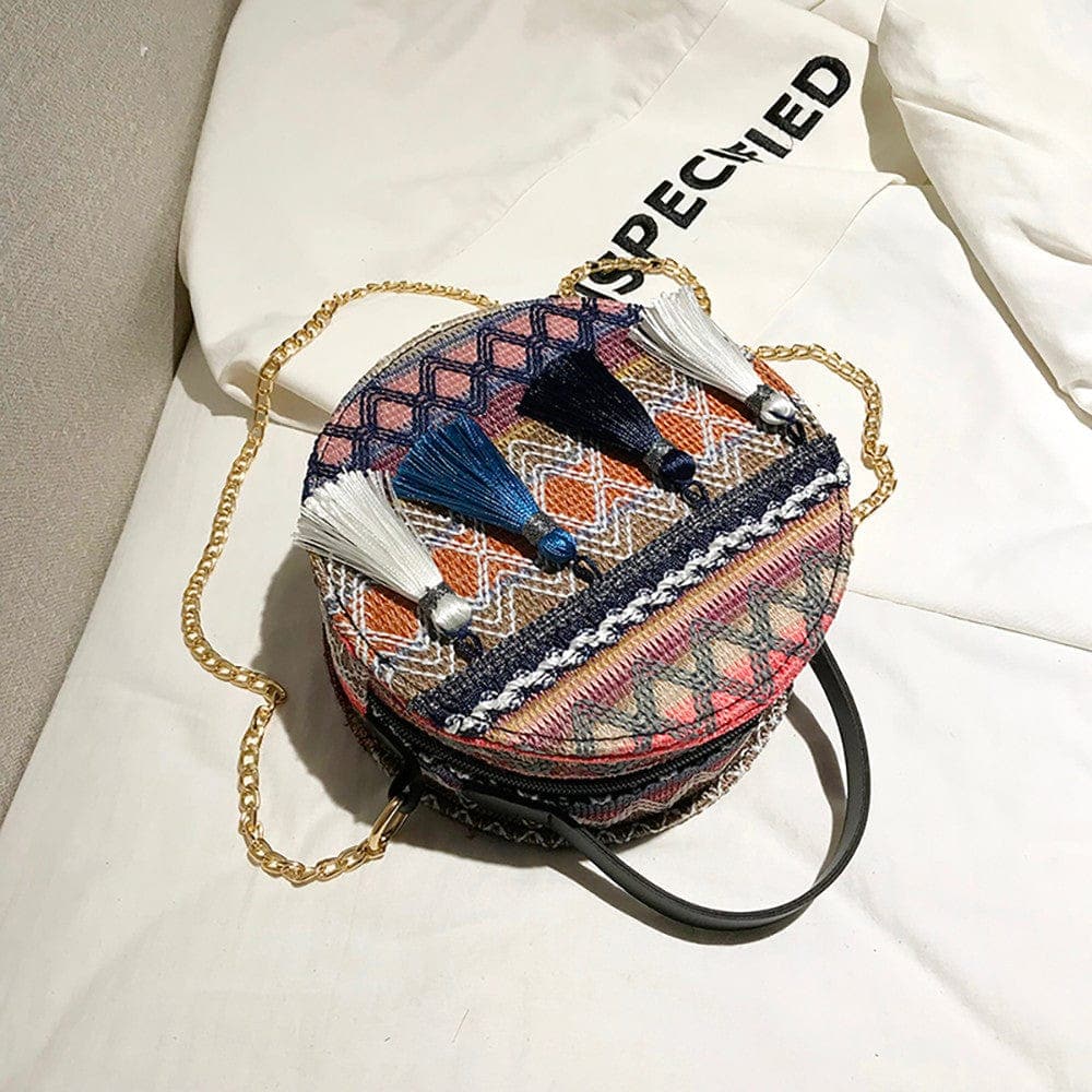 Round Rattan Hippie Bags Buddha Trends