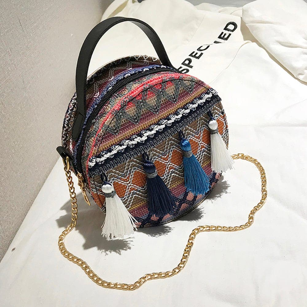 Round Rattan Hippie Bags Buddha Trends