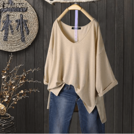 Makenna Oversized Long Sleeve T-Shirt Buddhatrends