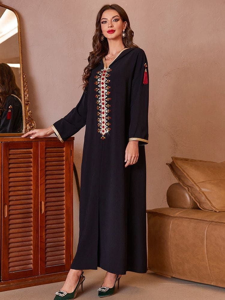 Aaliyah Long Sleeve Abaya Dress | Mandala dylinoshop
