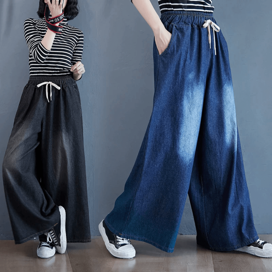 Kimmy High Waist Palazzo Jeans Buddhatrends