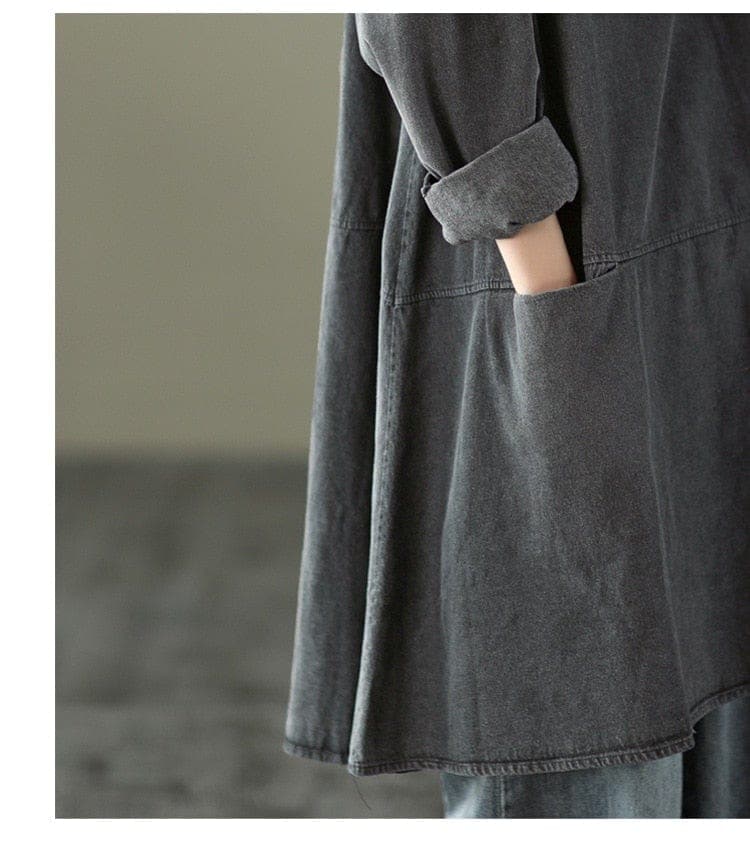 Aila Vintage Denim Shirt Buddhatrends