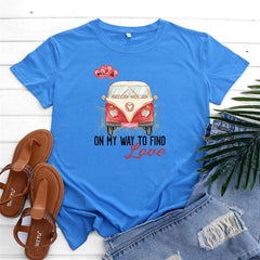 On My Way To Find Love Hippie T-Shirt Buddhatrends