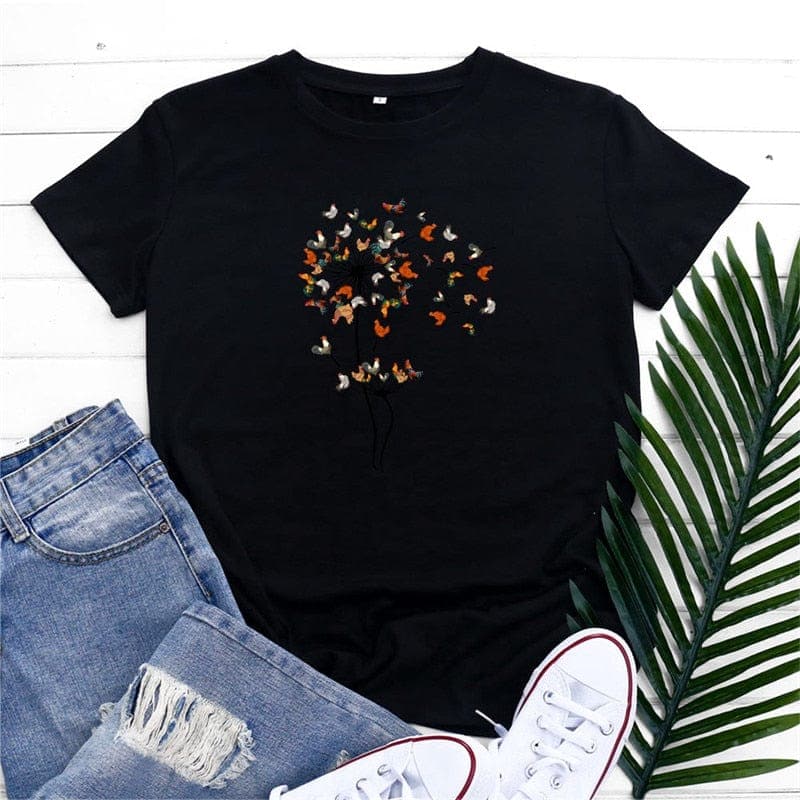 Blooming Dandelion Graphic Tee Buddhatrends