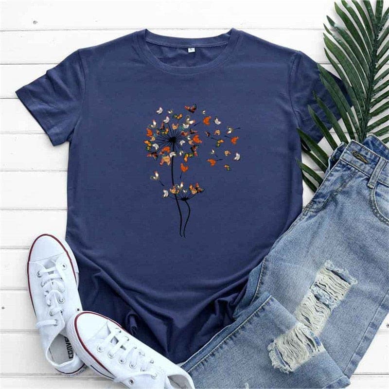 Blooming Dandelion Graphic Tee Buddhatrends