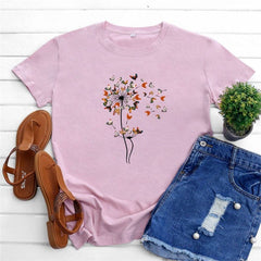 Blooming Dandelion Graphic Tee Buddhatrends
