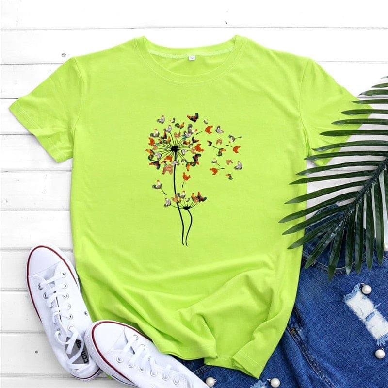 Blooming Dandelion Graphic Tee Buddhatrends