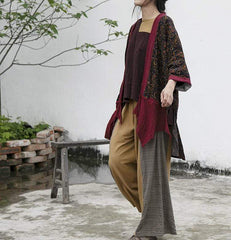 Loose Patchwork Cotton Linen Pants | Lotus Buddhatrends