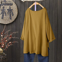 Makenna Oversized Long Sleeve T-Shirt Buddhatrends