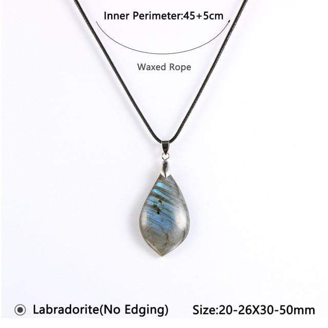 Natural Labradorite Pendant Necklace Buddhatrends