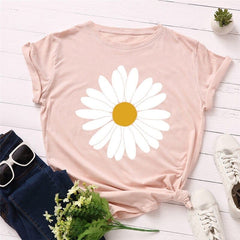 Vintage Daisy Flower Cotton Tee Buddhatrends