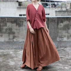 Donatella Long Vintage Maxi Skirt | Lotus Buddhatrends