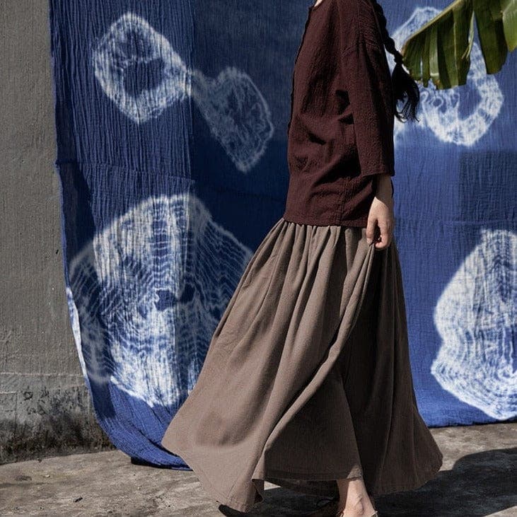 Donatella Long Vintage Maxi Skirt | Lotus Buddhatrends