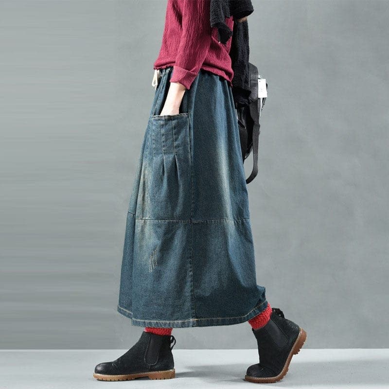 Yuu Vintage Denim Skirt Buddhatrends