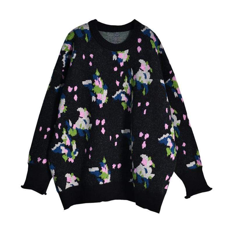 Angela Vintage Floral Sweater Buddhatrends