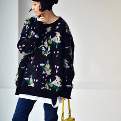 Angela Vintage Floral Sweater Buddhatrends