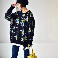 Angela Vintage Floral Sweater Buddhatrends