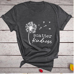 Scatter Kindness Graphic Summer T-shirt Buddhatrends