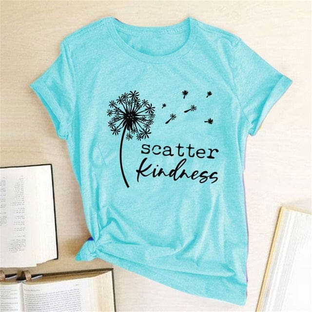 Scatter Kindness Graphic Summer T-shirt Buddhatrends