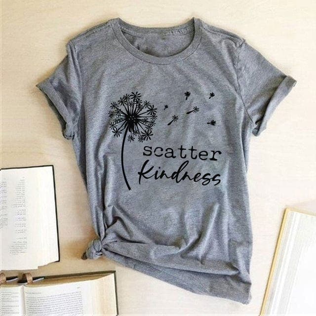 Scatter Kindness Graphic Summer T-shirt Buddhatrends