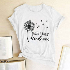 Scatter Kindness Graphic Summer T-shirt Buddhatrends