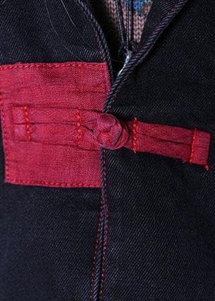 denim black coats trendy plus size fall maxi outwear TCT190925