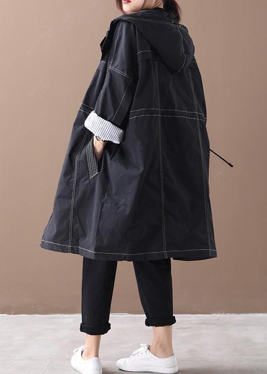 diy black fine clothes Wardrobes hooded drawstring pockets outwears WG-TCT191018
