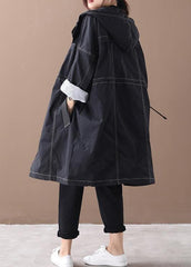 diy black fine clothes Wardrobes hooded drawstring pockets outwears WG-TCT191018