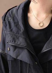 diy black fine clothes Wardrobes hooded drawstring pockets outwears WG-TCT191018