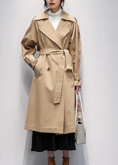 diy khaki Plus Size Long coats Fashion Ideas Notched pockets jackets TCT201207