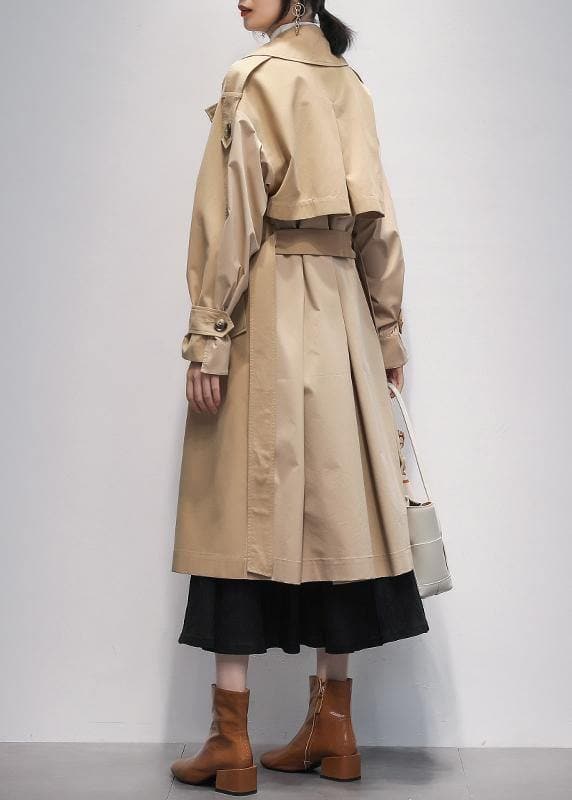 diy khaki Plus Size Long coats Fashion Ideas Notched pockets jackets TCT201207