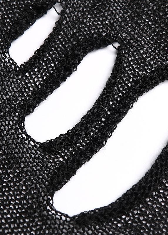 diy o neck Hole summer clothes For Women Wardrobes black tops AT-VTP200508