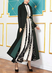 fine Loose fitting long coat  coat aymy green wild Woolen Coats TCT191211
