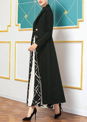 fine Loose fitting long coat  coat aymy green wild Woolen Coats TCT191211