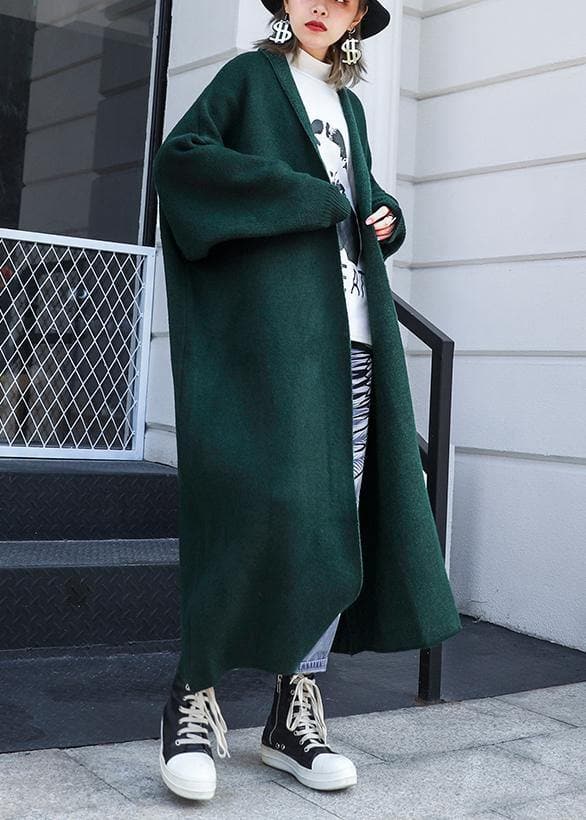 fine plus size clothing winter outwear blackish green thick Wool coats AT-NCT201014
