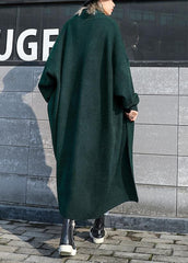 fine plus size clothing winter outwear blackish green thick Wool coats AT-NCT201014