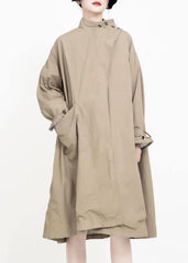 two ways to wear Fashion asymmetriccoats women khaki Midi jackets TCT191016