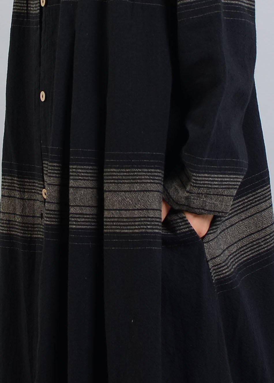 vintage plus size clothing trench coat fall black plaid lapel Button coats TCT190910