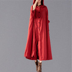 women red Winter coat plus size clothing hooded fashion Coats Elegant baggy Coats TCT180925